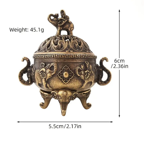 Decorative Incense Burner Censer for Meditation & Yoga Zen Home Decor Ornament for Study & Tea Room