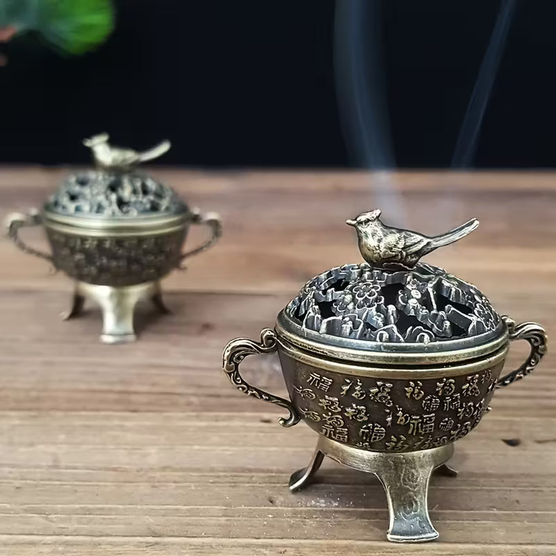 Decorative Incense Burner Censer for Meditation & Yoga Zen Home Decor Ornament for Study & Tea Room