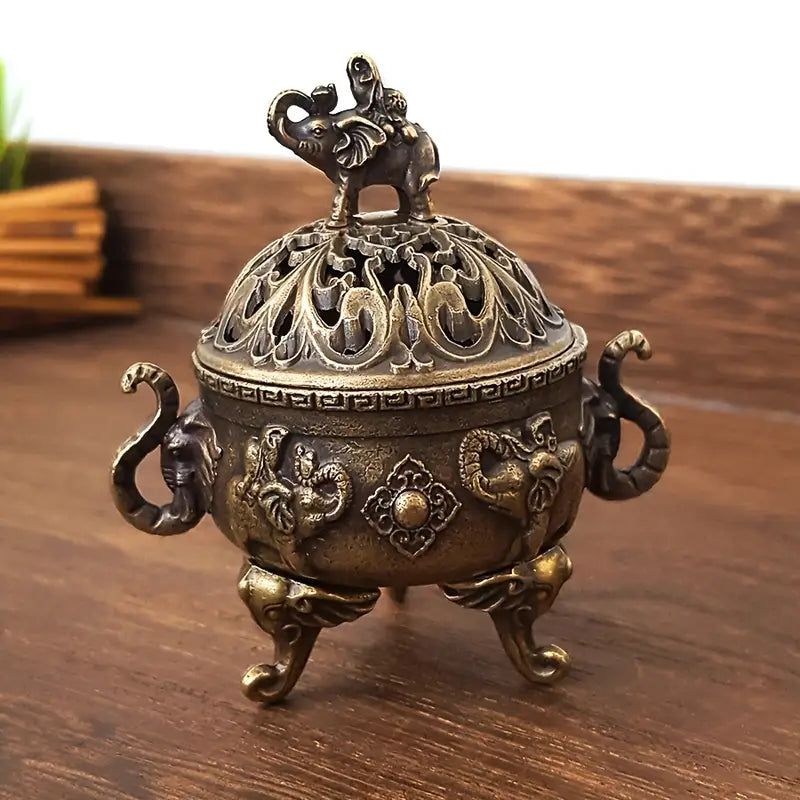 Decorative Incense Burner Censer for Meditation & Yoga Zen Home Decor Ornament for Study & Tea Room