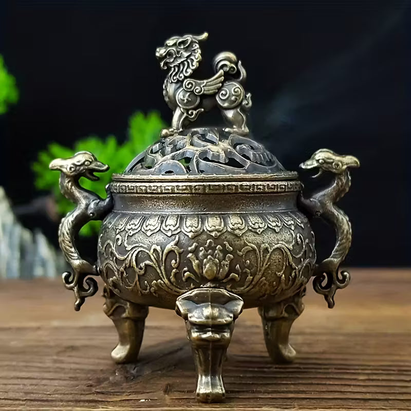 Decorative Incense Burner Censer for Meditation & Yoga Zen Home Decor Ornament for Study & Tea Room