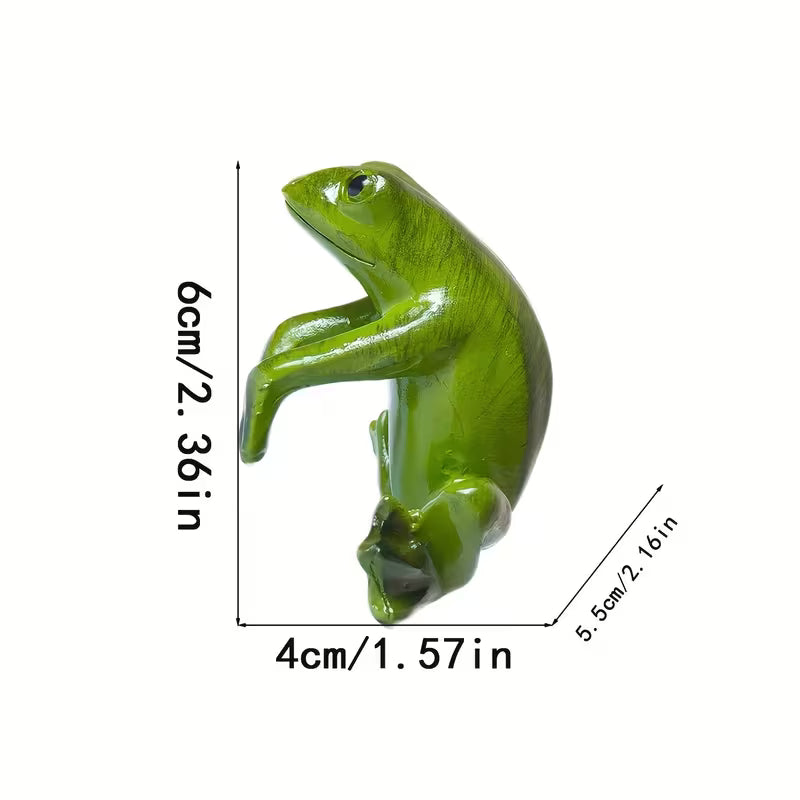 Frog Plant Hugger Set Ornament Cute Pot Hugger Figurine Whimsical Garden Figurines