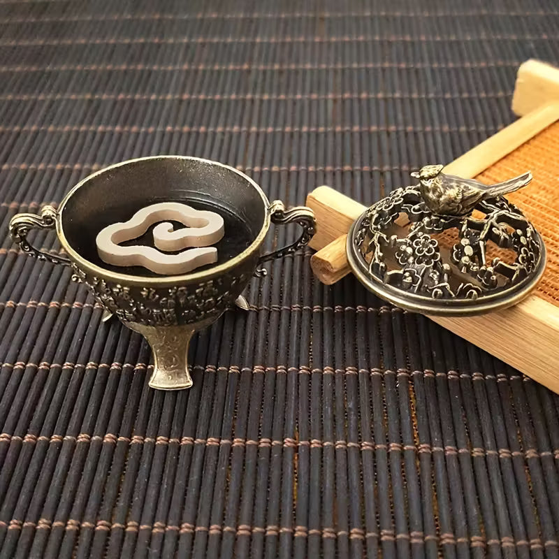 Decorative Incense Burner Censer for Meditation & Yoga Zen Home Decor Ornament for Study & Tea Room