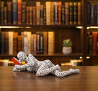 Whimsical Reading Lady Sculpture Artistic Woman Figurine for Home Decor Bookshelf & Shelf Display Ornament