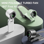 Portable Rechargeable Handheld Fan with Digital Display | Foldable USB Mini Cooling Fan