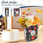 The Bibliophile Ceramic Book Vase Aesthetic Flower Vase for Bookshelf & Home Decor