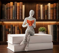 Whimsical Reading Lady Sculpture Artistic Woman Figurine for Home Decor Bookshelf & Shelf Display Ornament