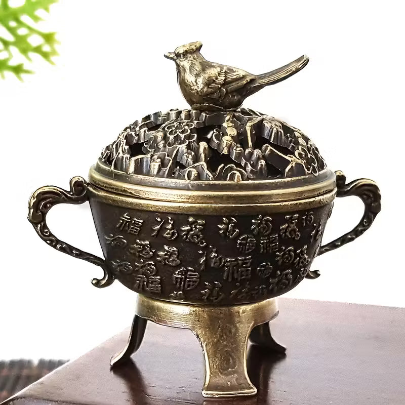 Decorative Incense Burner Censer for Meditation & Yoga Zen Home Decor Ornament for Study & Tea Room