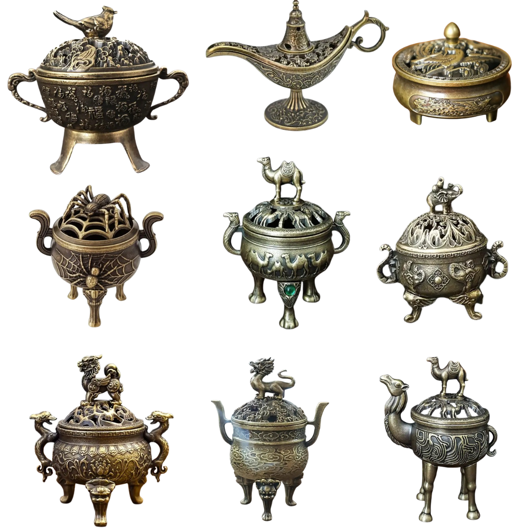 Decorative Incense Burner Censer for Meditation & Yoga Zen Home Decor Ornament for Study & Tea Room