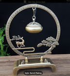 Golden Tree & Bell Incense Burner  Luxury Zinc Alloy Censer for Meditation & Focus
