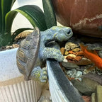 Turtle Plant Pot Hugger Coastal Style Garden Ornament & Indoor Decor