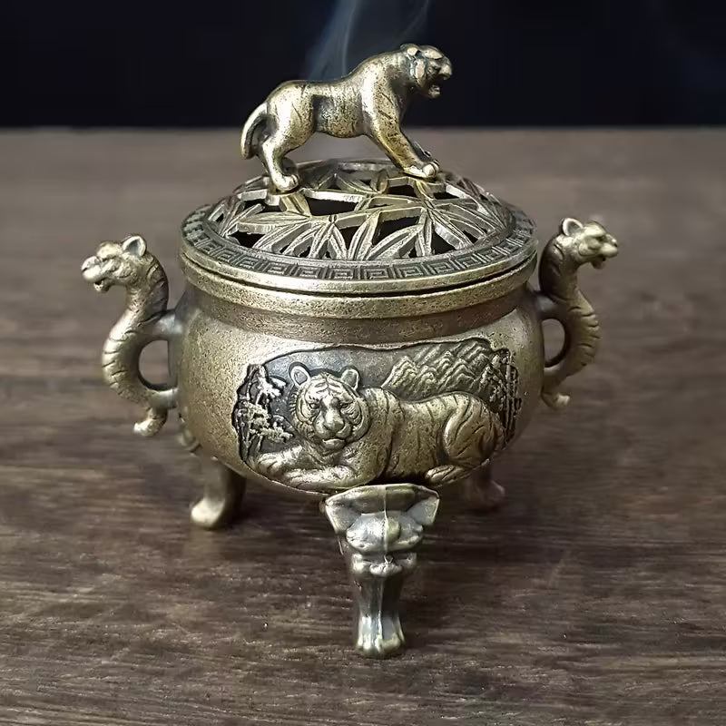 Decorative Incense Burner Censer for Meditation & Yoga Zen Home Decor Ornament for Study & Tea Room