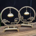 Golden Tree & Bell Incense Burner  Luxury Zinc Alloy Censer for Meditation & Focus