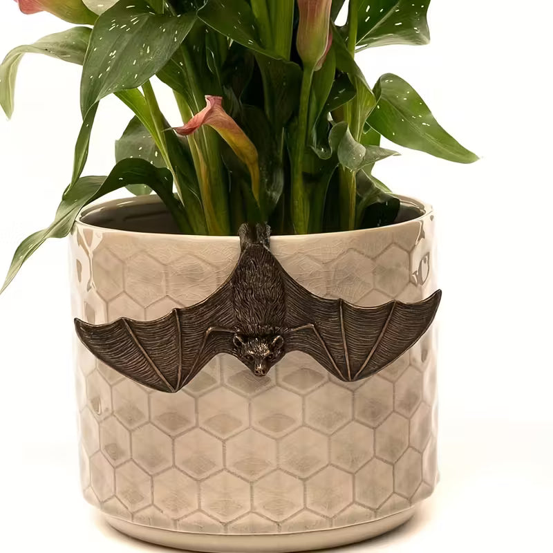 Nocturnal Bat Pot Hugger Gothic Garden Ornament & Hanging Figurine