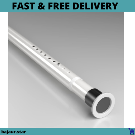 Room Divider Tension Curtain Rod Long / 102.4-122.1 Inches Large No Drilling