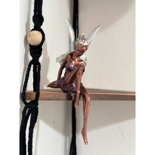 Brown Angel Figurine - Rustic Fairy Sculpture Ornament for Home & Garden Decor