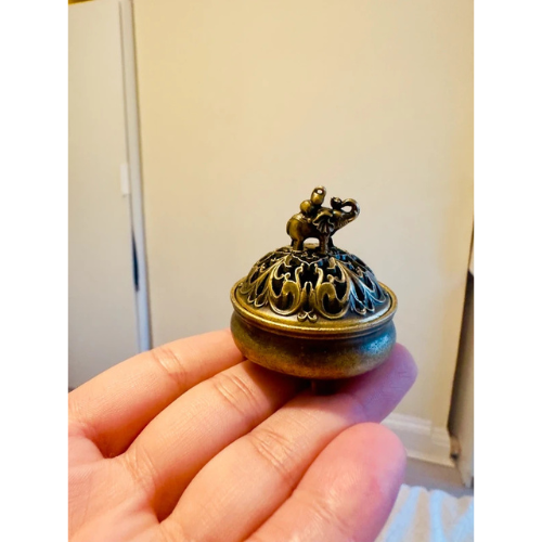 Vintage Style Elephant Metal Incense Burner - Aromatherapy Crafting with Antique Details